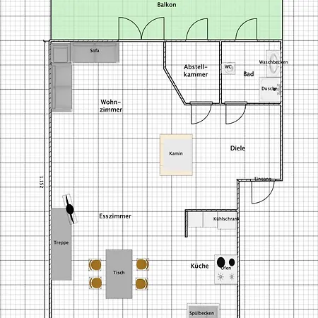 Schoene Dachgeschoss-maisonette *
